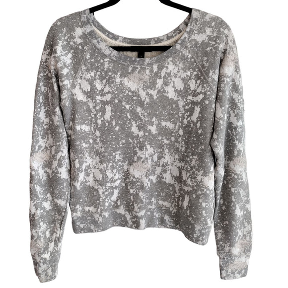 J. Crew | Gray Paint Splatter Raglan French Terry Sweatshirt 100% Cotton - Picture 1 of 11
